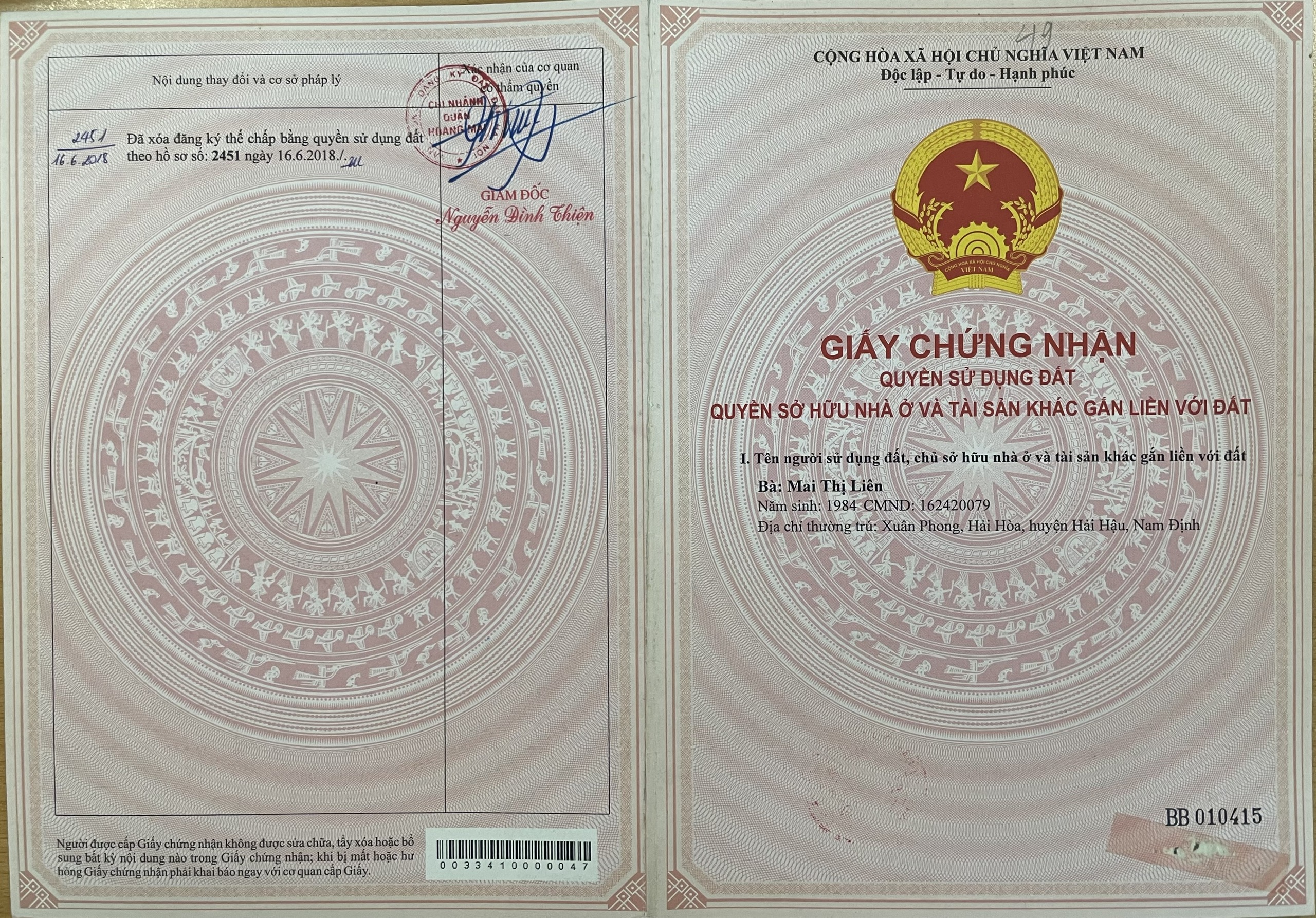 Bán nhà đường Lĩnh Nam